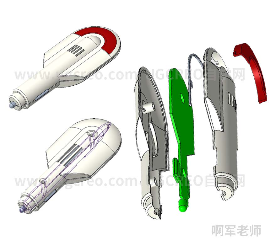 Creo产品结构设计案例汽车电子狗.jpg